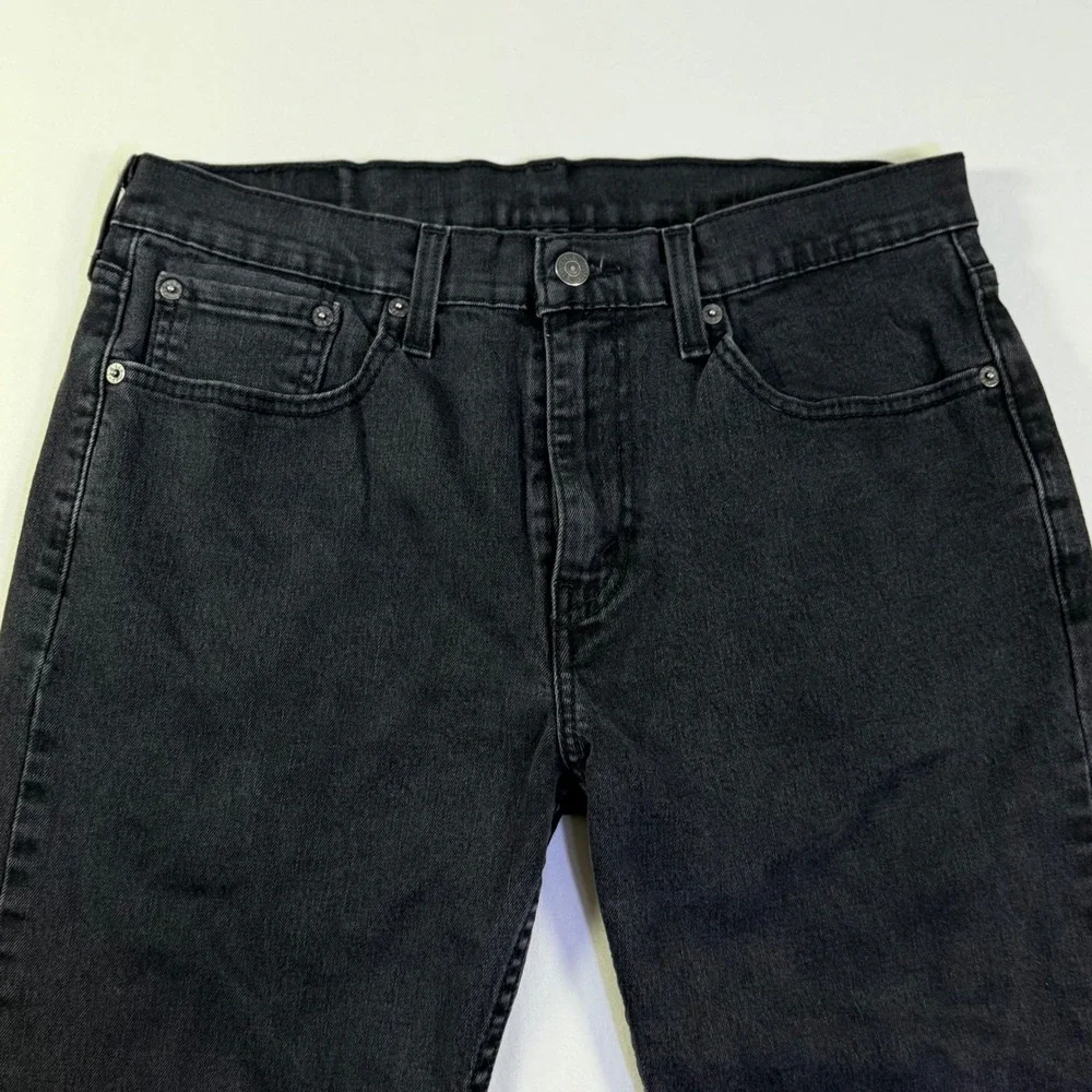 Levis 502 Regular Taper Mens 32x29 Jeans Charcoal Black Wash 29507-0001